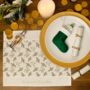 Christmas Table Place Mats Green Mistletoe Four Pack, thumbnail 1 of 3