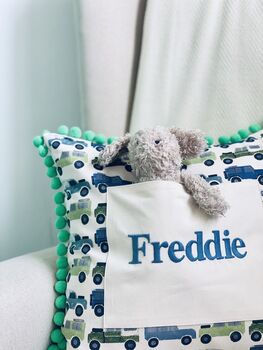 All The Series Land Rover Personalised Pom Pom Cushion, 3 of 6