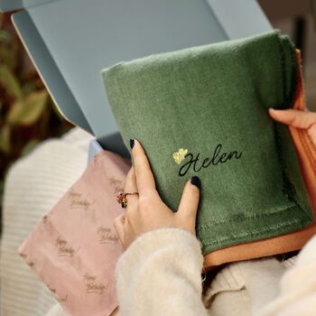 Personalised Ombre Gradient Cashmere Blend Scarf, 11 of 12