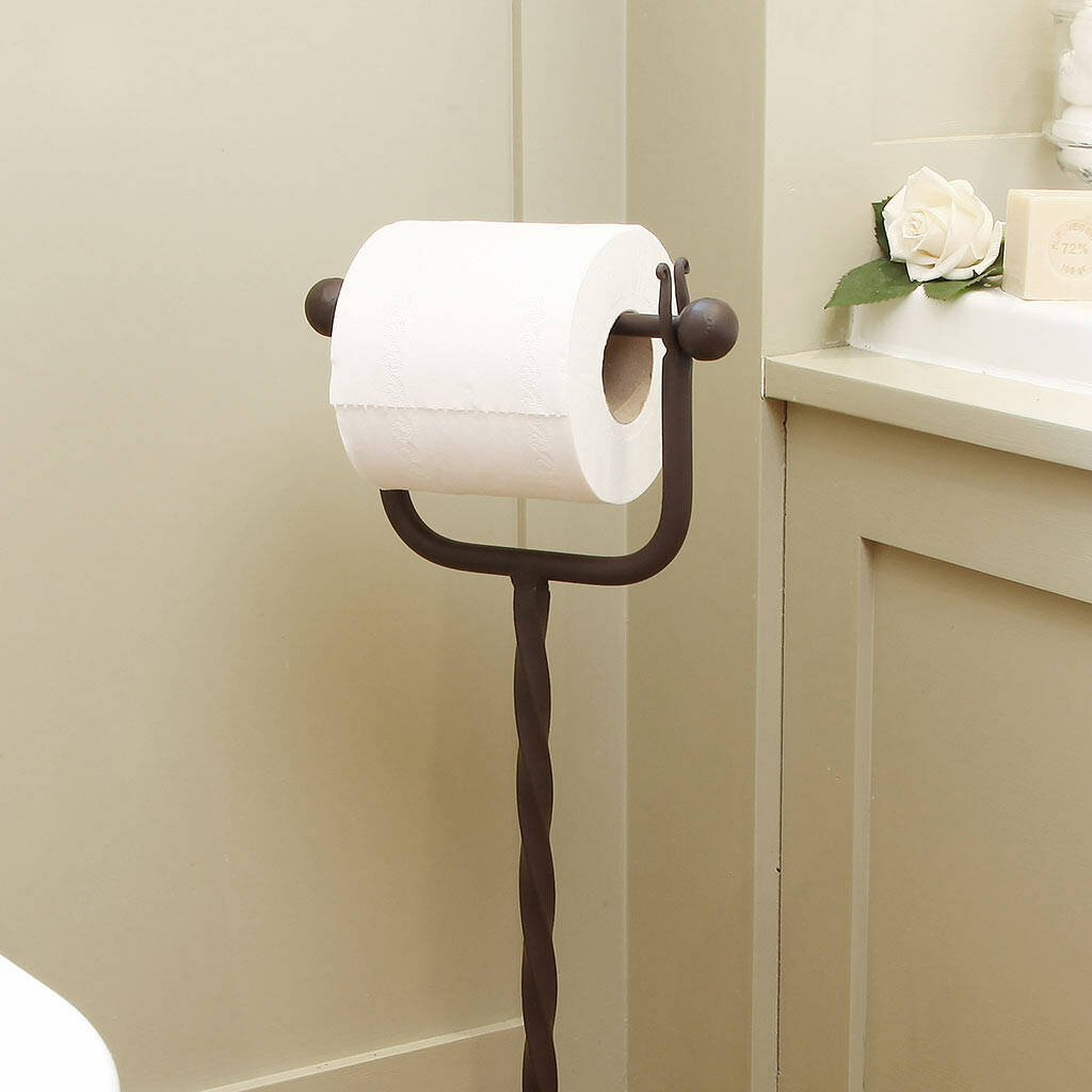 Vintage Freestanding Twisted Toilet Roll Holder By Dibor 