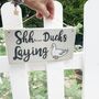 Ducks Laying Wooden Sign Letterbox Friendly, thumbnail 2 of 7