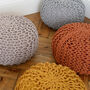 Super Chunky Knitted Footstool Or Pouffe, thumbnail 3 of 6