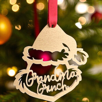 Personalised Christmas Grinch Bauble, Tree Decoration, 5 of 6