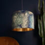 Enchanted Wood Velvet Lampshades In Grass Green, thumbnail 2 of 5