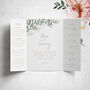 Custom Eucalyptus Gatefold Wedding Invitation, thumbnail 1 of 5