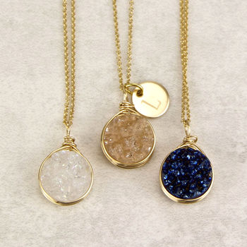 Personalised Druzy Necklace, 3 of 9