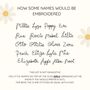 Personalised White Frill Name Cardigan,Baby Gift, thumbnail 8 of 9