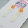 Candle Glitter Christmas Earrings, thumbnail 3 of 5