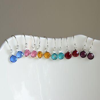 Sterling Silver April Birthstone Earrings, 2 of 3