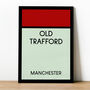 Old Trafford Monopoly Manchester United Football Print, thumbnail 1 of 2