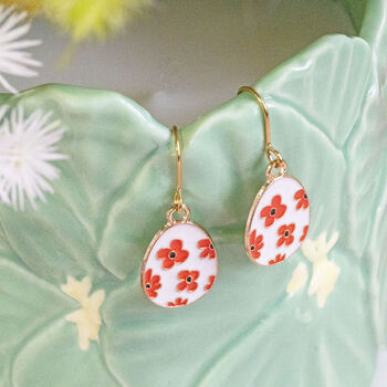 Cute Enamel Easter Egg Earrings, 2 of 6