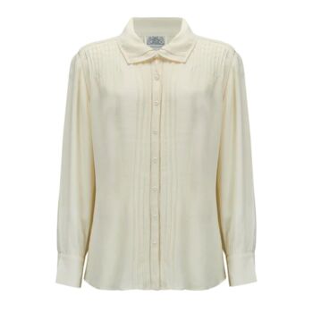 Alice Blouse In Cream Vintage 1940s Style, 2 of 2