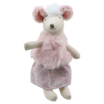 Tiny Linen Girl Mouse With Fluffy Ears, 4 of 4