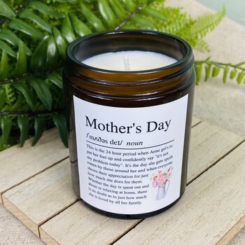 Personalised Mother's Day Definition Apothecary Candle, 2 of 5