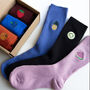 Embroidered 'Fruit Badge' Two Pairs Of Socks In A Box, thumbnail 3 of 5