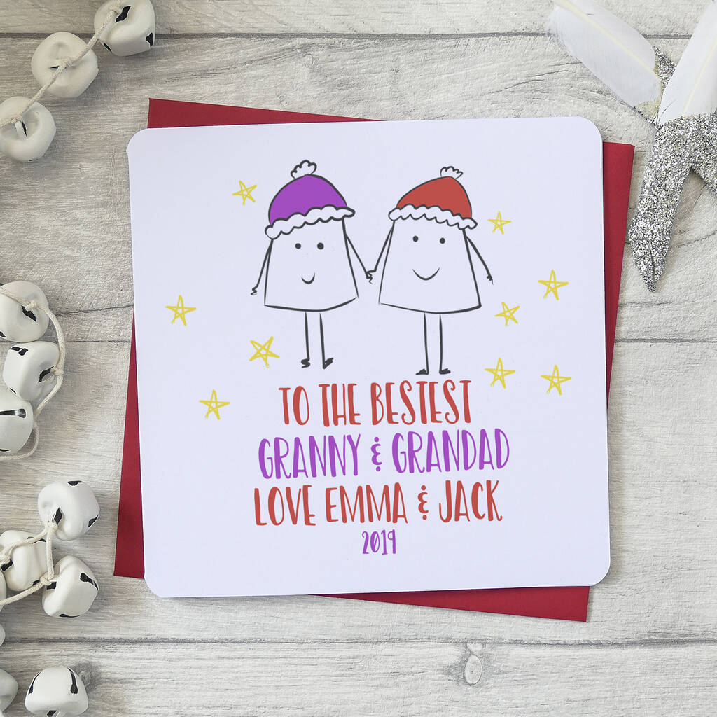 Bestest Grandparents Personalised Fun Christmas Card By Parsy Card Co