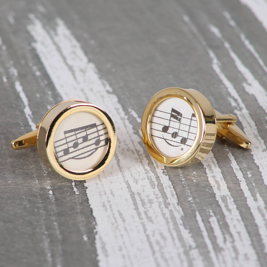 Personalised Music Cufflinks And Box For Him By Bombus