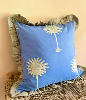 Bespoke Made Indian Blockprint Cushion, 3 of 4