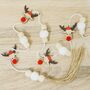 Reindeer Star Christmas Wooden Garland Decoration, thumbnail 3 of 3