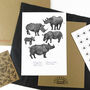 Crash Of Rhinos Art Print, thumbnail 3 of 8