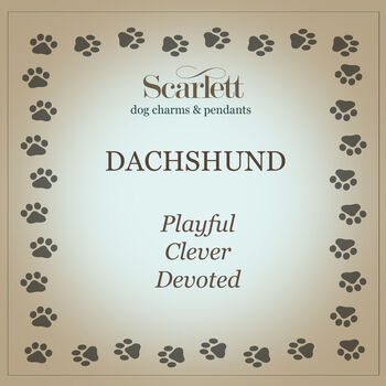 Dachshund Sausage Dog Silver Charm, 9 of 10