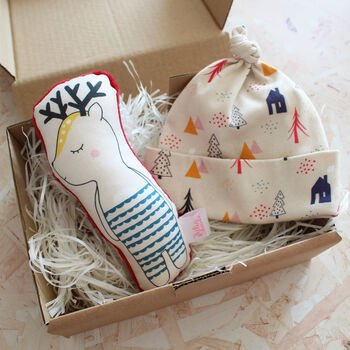 Baby Hat And Rattle Gift Set, 5 of 12
