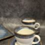 Porcelain Navy Drip Glaze Two Teacup And Serving Plate, thumbnail 6 of 6