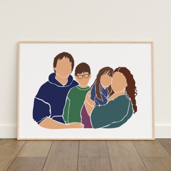 Personalised Family Portrait Illustration Print, 12 of 12