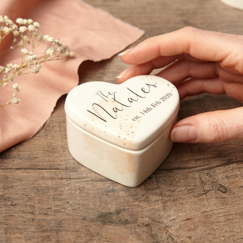 Personalised Ring Box Wedding Gift By Kate Charlton Ceramics