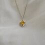 Sterling Silver Pendant Birthstone Necklace November Topaz, thumbnail 1 of 6
