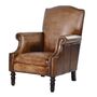 Distressed Aged Leather Armchair, thumbnail 1 of 2