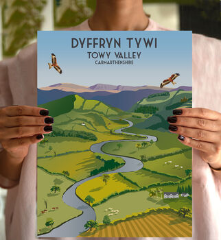 Dyffryn Tywi Or Towy Valley Art Print, 2 of 3