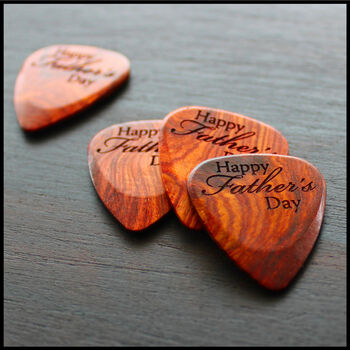 Happy Father's Day Exotic Timber Guitar Pick And Gift Box, 7 of 11