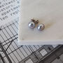 Grey Freshwater Pearl Sterling Silver Stud Earrings, thumbnail 5 of 11