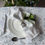 Luxury Heavy Linen Feel Napkin Sets Christmas Doves Of Peace, thumbnail 3 of 5