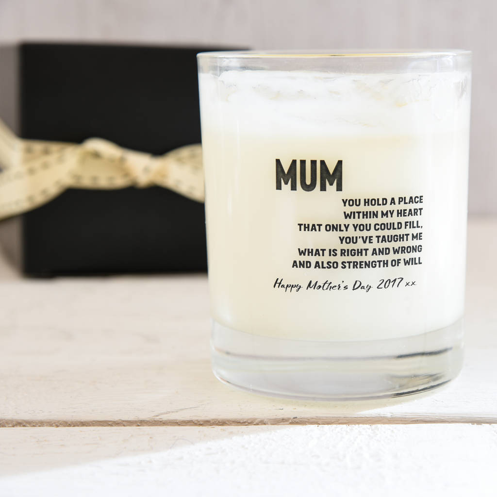 Personalised Scented Candle For Mum By Dotty Dora Designs