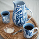 Marbled Blue And White Tea Mug By Nom Living | notonthehighstreet.com