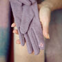 Merino Wool Touch Screen Gloves With Herringbone Cuff, thumbnail 5 of 12