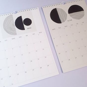 2022 Minimalist Black And White Wall Calendar, 5 of 8