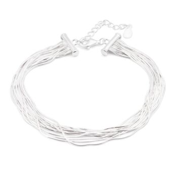 Annie Sterling Silver Pre Stacked Bracelet, 2 of 2