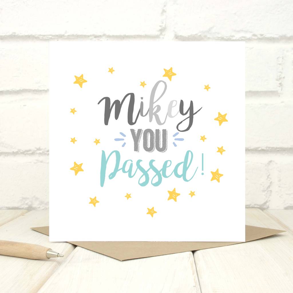 You Passed! Personalised Exam Card By Chi Chi Moi | notonthehighstreet.com