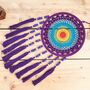 Large Deep Purple Dream Catcher Wooden Beads, thumbnail 1 of 8