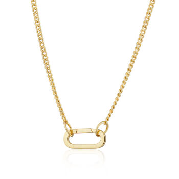 Paperclip Curb Chain Charm Necklace, 9 of 9