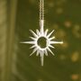 Sun Pendant Stainless Steel Necklace, thumbnail 4 of 5