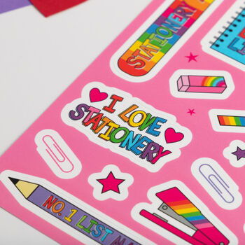 Stationery A5 Vinyl Sticker Sheet, 4 of 9