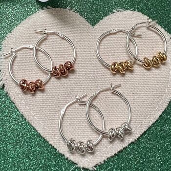 Hoop Earrings With Three Knots, 5 of 5