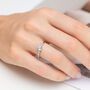 Sky Blue Topaz Five Stone Ring In Sterling Silver And Gold, thumbnail 5 of 12
