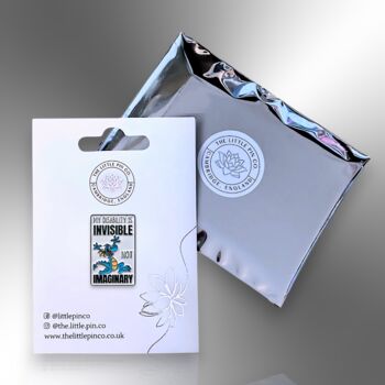 My Disability Is Invisible Not Imaginary Enamel Lapel Pin Badge, Mental Health, Chronic Illness Awareness, Friendship Gift, 5 of 8