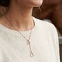 Personalised Stirrup Necklace, Silver, Gold Or Rose Gold, thumbnail 11 of 12