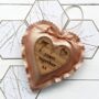 Personalised Leather 25th Silver Anniversary Heart, thumbnail 4 of 4